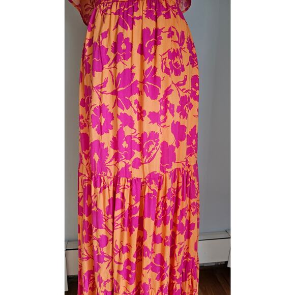 Flying Tomato Dress Off the shoulder/Square Ruffled Neckline Maxi Dress, Sz S - Picture 4 of 8